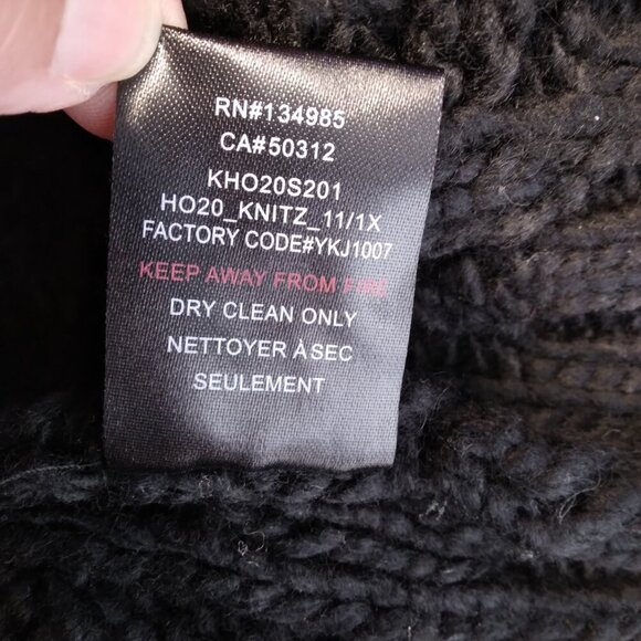 NWT For Love and Lemons Quinn One Shoulder Black Knit Sweater Size S - Picture 12 of 12